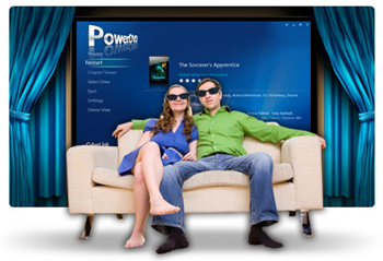 3D movie playback software PowerDVD 10 supports the latest 3D playback hardware and titles
