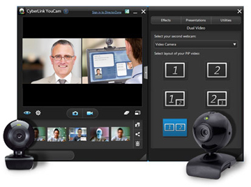 Dual webcam support for webcam training videos